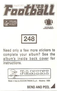 1989 Panini Stickers #248 Ozzie Newsome Back