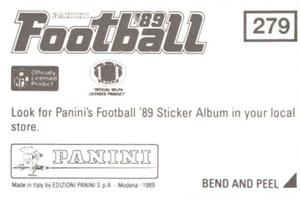 1989 Panini Stickers #279 Houston Oilers Helmet Back