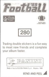 1989 Panini Stickers #280 Mike Munchak Back