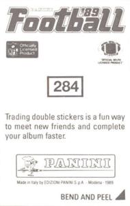 1989 Panini Stickers #284 Bruce Matthews Back