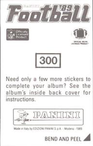 1989 Panini Stickers #300 Carlos Carson Back