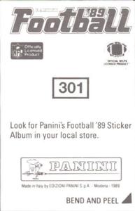 1989 Panini Stickers #301 Lloyd Burruss Back