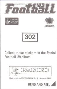 1989 Panini Stickers #302 Steve DeBerg Back