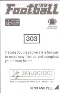 1989 Panini Stickers #303 Irv Eatman Back
