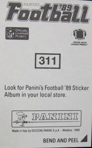 1989 Panini Stickers #311 Christian Okoye Back