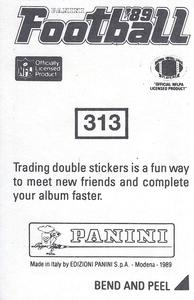 1989 Panini Stickers #313 Bill Maas Back