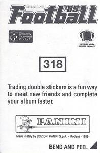 1989 Panini Stickers #318 Greg Townsend Back