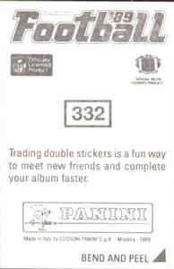 1989 Panini Stickers #332 John Offerdahl Back
