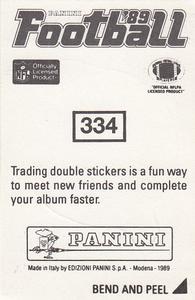 1989 Panini Stickers #334 Miami Dolphins Logo Back