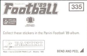 1989 Panini Stickers #335 Miami Dolphins Helmet Back