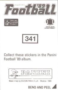 1989 Panini Stickers #341 Mark Clayton Back