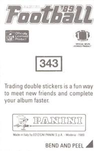 1989 Panini Stickers #343 Johnny Rembert Back