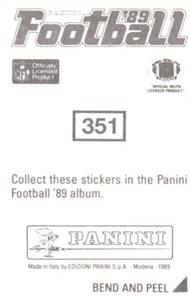 1989 Panini Stickers #351 Roland James Back