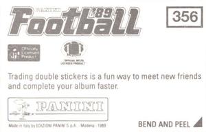 1989 Panini Stickers #356 New York Jets Logo Back