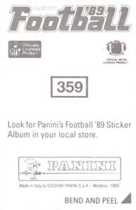 1989 Panini Stickers #359 Pat Leahy Back
