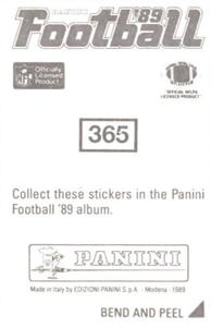 1989 Panini Stickers #365 Al Toon Back