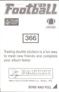 1989 Panini Stickers #366 Erik McMillan Back
