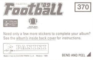 1989 Panini Stickers #370 Pittsburgh Steelers Logo Back