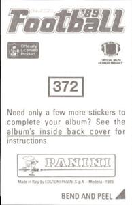 1989 Panini Stickers #372 Rodney Carter Back