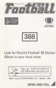 1989 Panini Stickers #388 Gary Plummer Back