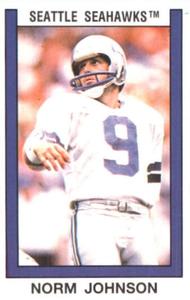 1989 Panini Stickers #406 Norm Johnson Front