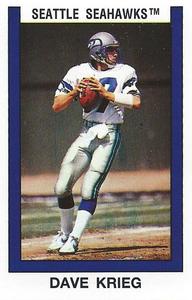 1989 Panini Stickers #408 Dave Krieg Front