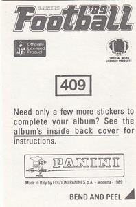1989 Panini Stickers #409 Paul Moyer Back
