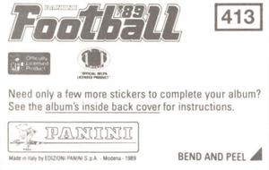 1989 Panini Stickers #413 Super Bowl XXIII Back