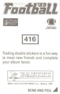 1989 Panini Stickers #416 Super Bowl XXIII Back