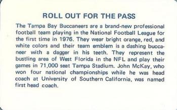 1976 Popsicle #NNO Tampa Bay Buccaneers Back