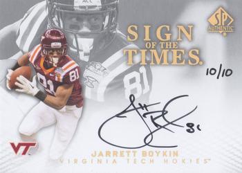 2012 SP Authentic - Sign of the Times Gold #ST-BO Jarrett Boykin Front