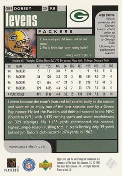 1998 UD Choice Green Bay Packers #GB9 Dorsey Levens Back