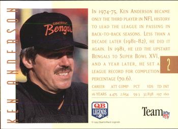 1993 Quarterback Legends #2 Ken Anderson Back