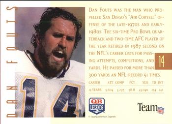 1993 Quarterback Legends #14 Dan Fouts Back