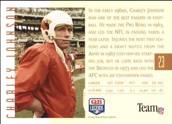 1993 Quarterback Legends #23 Charley Johnson Back