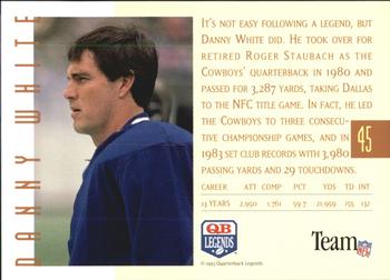 1993 Quarterback Legends #45 Danny White Back