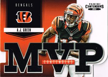 2012 Panini Contenders - MVP Contenders #2 A.J. Green Front
