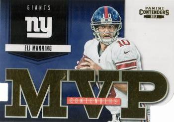 2012 Panini Contenders - MVP Contenders Gold #14 Eli Manning Front