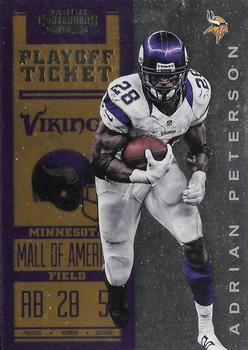 2012 Panini Contenders - Playoff Ticket #54 Adrian Peterson Front