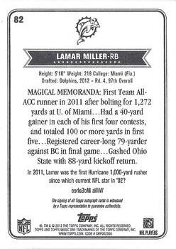 2012 Topps Magic - Autographs #82 Lamar Miller Back