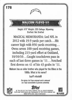2012 Topps Magic - Autographs #176 Malcom Floyd Back