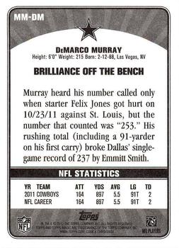 2012 Topps Magic - Magical Moments #MM-DM DeMarco Murray Back