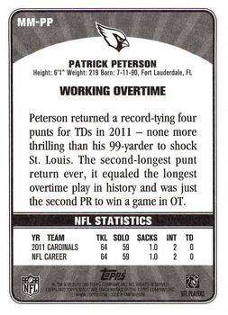 2012 Topps Magic - Magical Moments #MM-PP Patrick Peterson Back