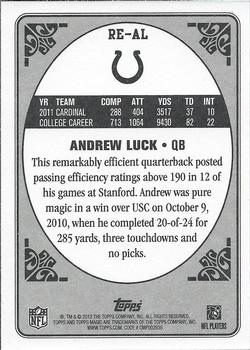 2012 Topps Magic - Rookie Enchantment #RE-AL Andrew Luck Back
