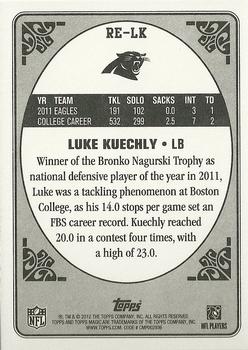 2012 Topps Magic - Rookie Enchantment #RE-LK Luke Kuechly Back