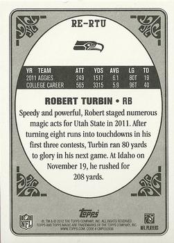 2012 Topps Magic - Rookie Enchantment #RE-RTU Robert Turbin Back
