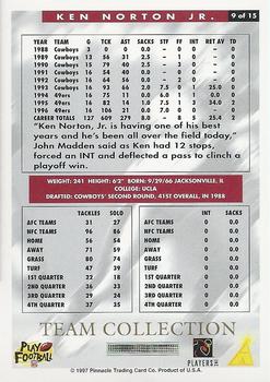 1997 Score San Francisco 49ers #9 Ken Norton Jr. Back