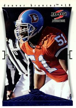 1997 Score Denver Broncos #7 John Mobley Front