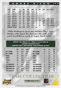 1997 Score Green Bay Packers #2 Andre Rison Back