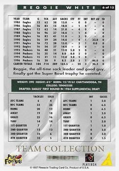 1997 Score Green Bay Packers #6 Reggie White Back